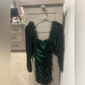 Emerald green dress